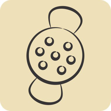 Simge Şekeri. Cadılar Bayramı sembolüyle ilgili. El çizimi tarzı. dizayn edilebilir