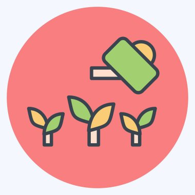 Simge İnşa Bahçesi. Sera sembolüyle ilgili. renk arkadaşı stili. dizayn edilebilir