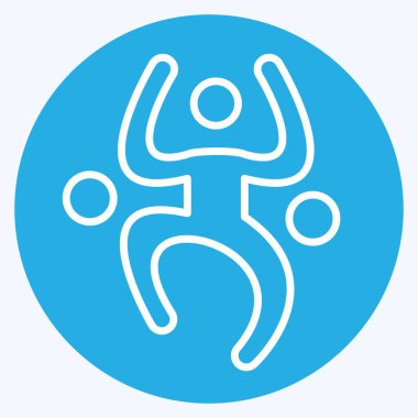 Simge Tırmanışı. Macera sembolüyle ilgili. Mavi gözlü. dizayn edilebilir