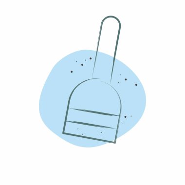 Simge Süpürgesi. Cadılar Bayramı sembolüyle ilgili. Renkli Leke Biçimi. dizayn edilebilir