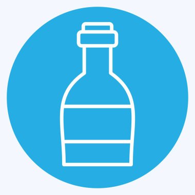 Simge konyağı. Meşrubat sembolüyle ilgili. Mavi gözlü. dizayn edilebilir