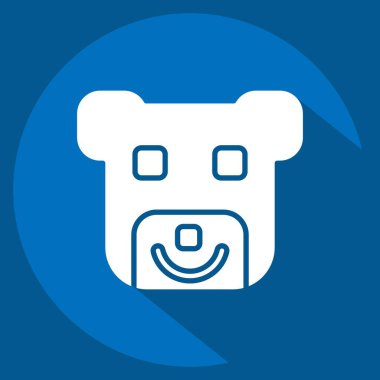 Simge Ayısı. Hayvanlar sembolüyle ilgili. Uzun gölge tarzı. dizayn edilebilir