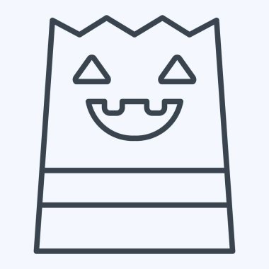 Simge Torbası. Cadılar Bayramı sembolüyle ilgili. Sıra tarzı. dizayn edilebilir