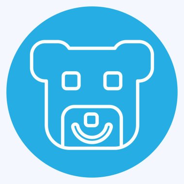 Simge Ayısı. Hayvanlar sembolüyle ilgili. Mavi gözlü. dizayn edilebilir