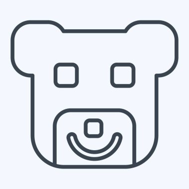 Simge Ayısı. Hayvanlar sembolüyle ilgili. Sıra tarzı. dizayn edilebilir