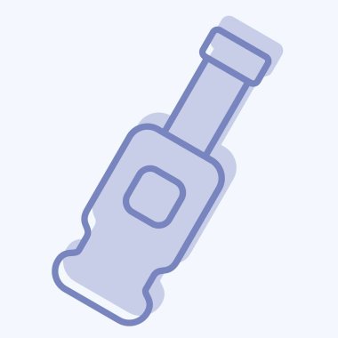 Icon Birası. BBQ sembolüyle ilgili. İki ton stili. dizayn edilebilir