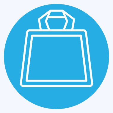 Simge Torbası. Plastik Ürün sembolüyle ilgili. Mavi gözlü. dizayn edilebilir