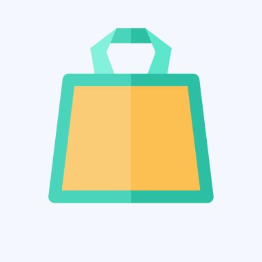 Simge Torbası. Plastik Ürün sembolüyle ilgili. Düz stil. dizayn edilebilir