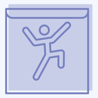 Simge Avatar. Metaverse sembolüyle ilgili. İki ton stili. dizayn edilebilir