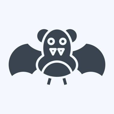 Simge Yarasa. Cadılar Bayramı sembolüyle ilgili. Kabartma tarzı. dizayn edilebilir