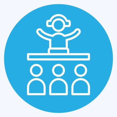 Simgesel DJ. Yeni yıl sembolüyle ilgili. Mavi gözlü. dizayn edilebilir