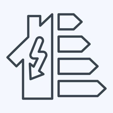 Icon Enerji Verimliliği Evi. Sera sembolüyle ilgili. Sıra tarzı. dizayn edilebilir