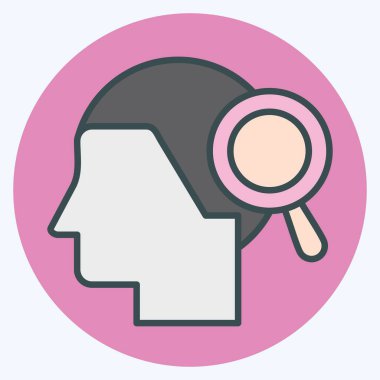 Simge Dermatolojisi. Dermatoloji sembolüyle ilgili. renk arkadaşı stili. dizayn edilebilir