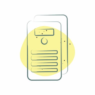 Simge Belgesi. Vergi sembolüyle ilgili. Renkli Leke Biçimi. dizayn edilebilir