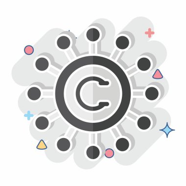 Simge Şifreleme. Metaverse sembolüyle ilgili. Çizgi roman. dizayn edilebilir