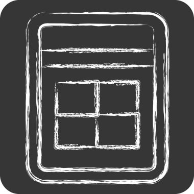 Simge Sandığı. Plastik Ürün sembolüyle ilgili. Tebeşir stili. dizayn edilebilir