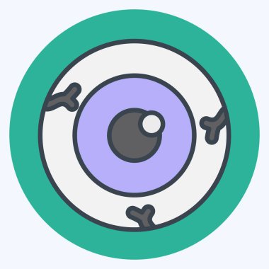 Simge Göz. Cadılar Bayramı sembolüyle ilgili. renk arkadaşı stili. dizayn edilebilir