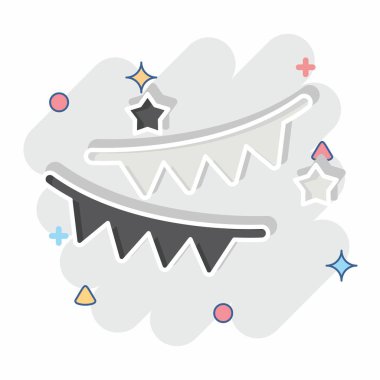 Simge dekorasyonu. Yeni yıl sembolüyle ilgili. Çizgi roman. dizayn edilebilir