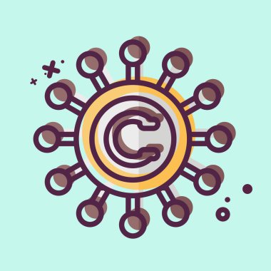 Simge Şifreleme. Metaverse sembolüyle ilgili. MBE tarzı. dizayn edilebilir