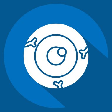 Simge Göz. Cadılar Bayramı sembolüyle ilgili. Uzun gölge tarzı. dizayn edilebilir