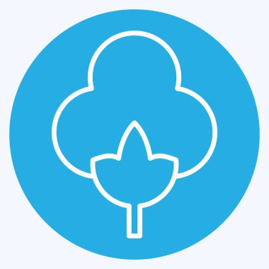 Simge Pamuklu Organik. Doğal Kaynaklar sembolüyle ilgili. Mavi gözlü. dizayn edilebilir