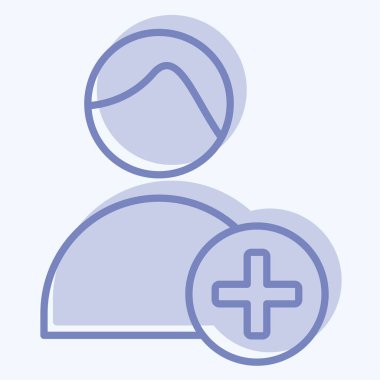 Icon Dermatologis. Dermatoloji sembolüyle ilgili. İki ton stili. dizayn edilebilir