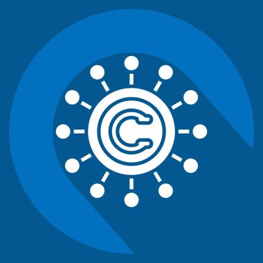 Simge Şifreleme. Metaverse sembolüyle ilgili. Uzun gölge tarzı. dizayn edilebilir