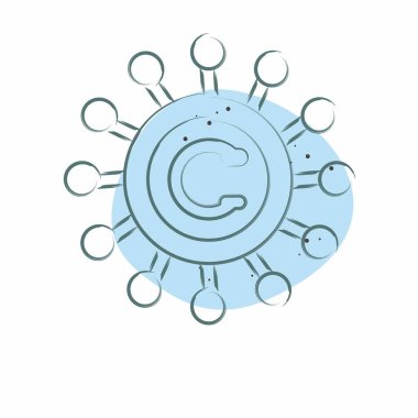 Simge Şifreleme. Metaverse sembolüyle ilgili. Renkli Leke Biçimi. dizayn edilebilir