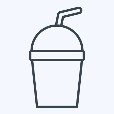 Simge kupası. Plastik Ürün sembolüyle ilgili. Sıra tarzı. dizayn edilebilir