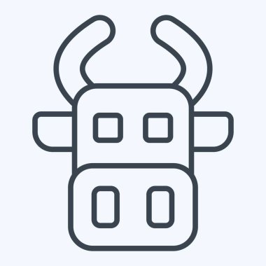 Simge İnek. Hayvanlar sembolüyle ilgili. Sıra tarzı. dizayn edilebilir