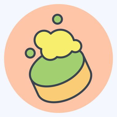 İkon eko sabun. Sera sembolüyle ilgili. renk arkadaşı stili. dizayn edilebilir