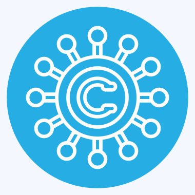 Simge Şifreleme. Metaverse sembolüyle ilgili. Mavi gözlü. dizayn edilebilir