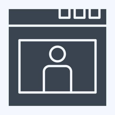 Simgesel Dijital Kimlik. Metaverse sembolüyle ilgili. Kabartma tarzı. dizayn edilebilir