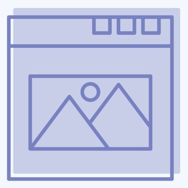 Simgesel Dijital Sanat. Metaverse sembolüyle ilgili. İki ton stili. dizayn edilebilir