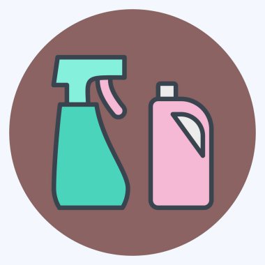 Icon Çevre Temizleme Ürünleri. Sera sembolüyle ilgili. renk arkadaşı stili. dizayn edilebilir