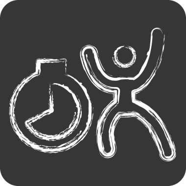 Simge geri sayımı. Yeni yıl sembolüyle ilgili. Tebeşir stili. dizayn edilebilir