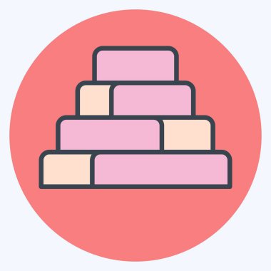 Simge Kompost. Doğal Kaynaklar sembolüyle ilgili. renk arkadaşı stili. dizayn edilebilir