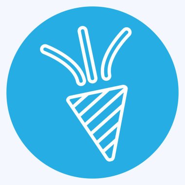 Simge Konfeti. Yeni yıl sembolüyle ilgili. Mavi gözlü. dizayn edilebilir