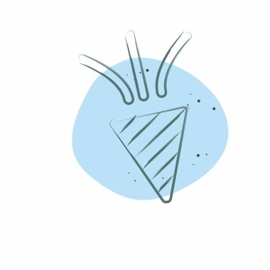 Simge Konfeti. Yeni yıl sembolüyle ilgili. Renkli Leke Biçimi. dizayn edilebilir