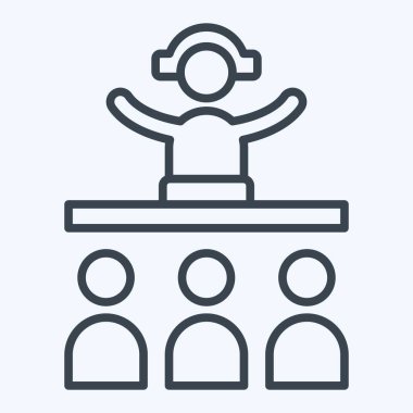 Simgesel DJ. Yeni yıl sembolüyle ilgili. Sıra tarzı. dizayn edilebilir