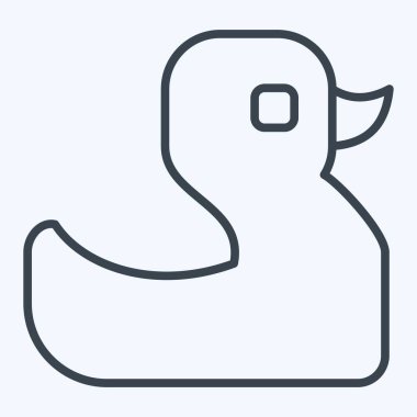 Simge ördeği. Hayvanlar sembolüyle ilgili. Sıra tarzı. dizayn edilebilir