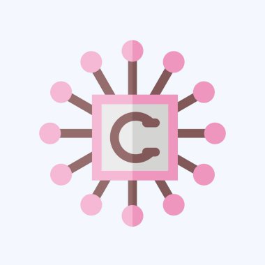 Simge işlemcisi. Metaverse sembolüyle ilgili. Düz stil. dizayn edilebilir