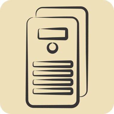 Simge Belgesi. Vergi sembolüyle ilgili. El çizimi tarzı. dizayn edilebilir