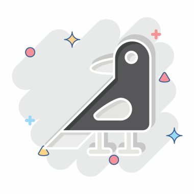 Simge Kargası. Cadılar Bayramı sembolüyle ilgili. Çizgi roman. dizayn edilebilir