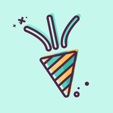 Simge Konfeti. Yeni yıl sembolüyle ilgili. MBE tarzı. dizayn edilebilir