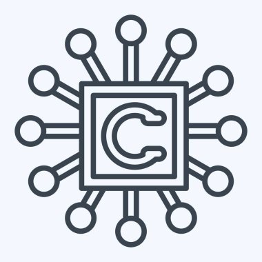 Simge işlemcisi. Metaverse sembolüyle ilgili. Sıra tarzı. dizayn edilebilir