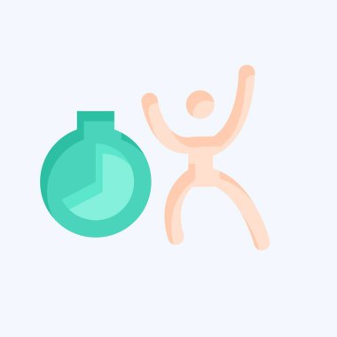 Simge geri sayımı. Yeni yıl sembolüyle ilgili. Düz stil. dizayn edilebilir