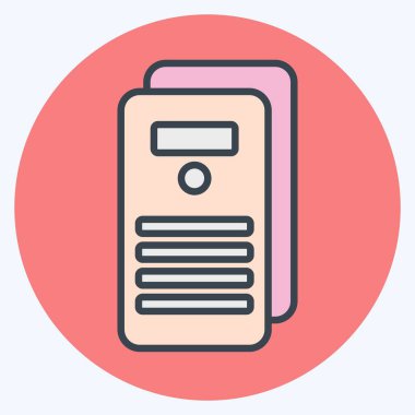 Simge Belgesi. Vergi sembolüyle ilgili. renk arkadaşı stili. dizayn edilebilir