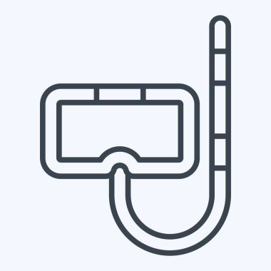 Simge Dalış Maskesi. Macera sembolüyle ilgili. Sıra tarzı. dizayn edilebilir