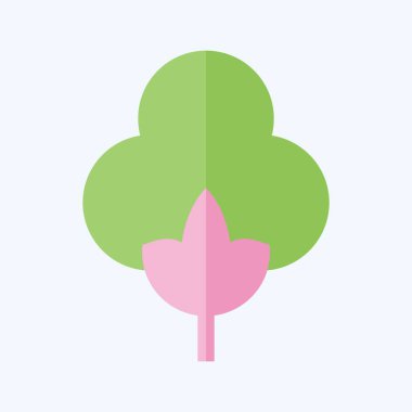 Simge Pamuklu Organik. Doğal Kaynaklar sembolüyle ilgili. Düz stil. dizayn edilebilir